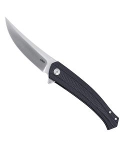 CRK7060 image(0) - CRKT (Columbia River Knife) Persian Black Assisted Opening Folding Knife: Persian Blade Style with D2 Steel, Glass-Reinforced Nylon Handle, Liner Lock