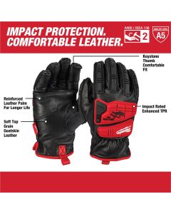 Impact Cut Level 5 Goatskin Leather Gloves Large