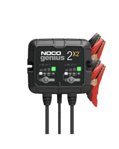 NOCGENIUS2X2 image(0) - NOCO Company GENIUS2X2 6V/12V 2-Bank, 4-Amp Smart Battery Charger