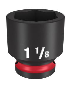 MLW49-66-6212 image(0) - Milwaukee Tool SHOCKWAVE Impact Duty  1/2"Drive 1-1/8" Standard 6 Point Socket