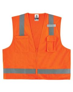 ERG24019 image(0) - 8249Z 4XL/5XL Orange Type R Class 2 Surveyors Vest