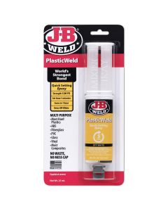 JBW50132 image(1) - J B Weld J-B Weld 50132 PlasticWeld Quick-Setting Epoxy Syringe - 25 ml.