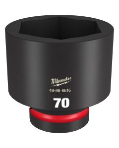 MLW49-66-6616 image(0) - Milwaukee Tool SHOCKWAVE Impact Duty 1"Drive 70MM Standard 6 Point Socket