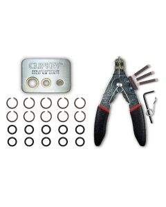 JSCMCTPTCK3810 image(0) - JUST CLIPS TOOL KIT WITH SNAP RING PLIERS, A CLIPKEY AND 10 SETS OF 3/8" FRICTION RINGS & O-RINGS