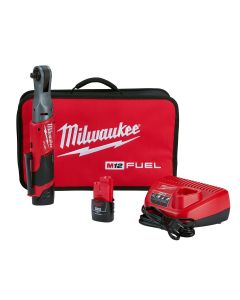 MLW2557-22 image(0) - Milwaukee Tool M12 FUEL 3/8" Ratchet 2 Battery Kit