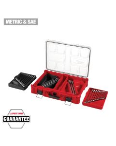 MLW48-22-9485 image(0) - Milwaukee Tool 30pc Metric & SAE Combination Wrench Set with PACKOUT&trade; Organizer