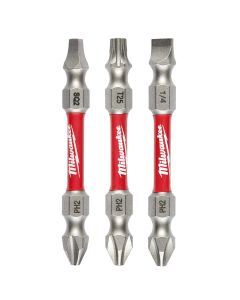 MLW48-32-4319 image(0) - Milwaukee Tool SHOCKWAVE Impact Duty PH2/SQ2/T25 Double Ended Bits 3PC