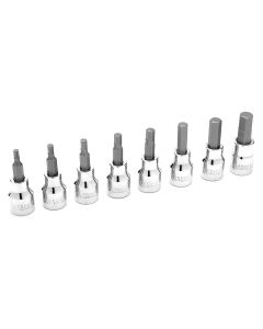 WLMW38870 image(0) - Wilmar Corp. / Performance Tool 8 PC 3/8'' DR SAE HEX BIT SET