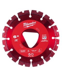 MLW49-93-7263 image(0) - Red 6&rdquo; x .100&rdquo; Diamond Blade for Green Concrete