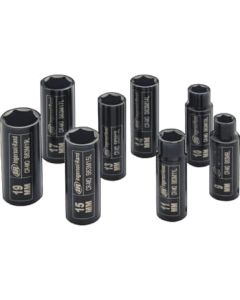 IRTSK3M8LN image(0) - Ingersoll Rand 3/8" Drive Hex Metric Deep Impact Socket Set, 8-Piece