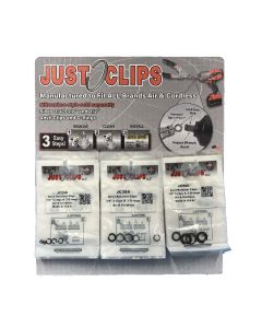 JSCJCSRD image(0) - Just Clips 3 Hook Display of 1/4", 3/8" & 1/2"  rings and o-rings