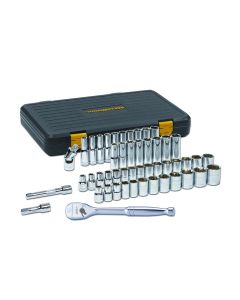 KDT80700P image(0) - GearWrench 49 Pc. 1/2" Drive 6 Point 120XP Standard & Deep SAE/Metric Mechanics Tool Set