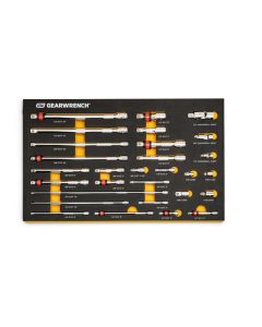 KDT86523 image(1) - Gearwrench 29 Pc. 1/4", 3/8", 1/2" Drive Chrome Tool Accessories Set
