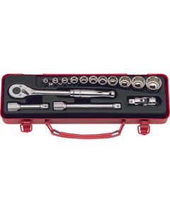 KKN3252M image(0) - Ko-ken USA 3252M 3/8 Sq. Dr. Socket set   6, 12 point   15 pieces