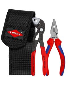 KNIPEX 2 Pc Mini Pliers in Belt Pouch - Cobra&reg; and Needle-Nose