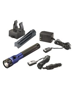 STL75617 image(0) - Streamlight Stinger DS LED Bright Rechargeable Flashlight with Dual Switches - Blue