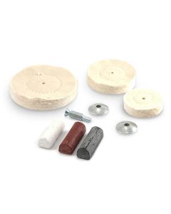 FOR72111 image(0) - Forney Industries Buffing Kit, Drill Mounted, 7-Piece
