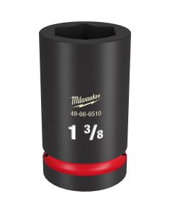 MLW49-66-6510 image(0) - Milwaukee Tool SHOCKWAVE Impact Duty  1"Drive 1-3/8" Deep 6 Point Socket