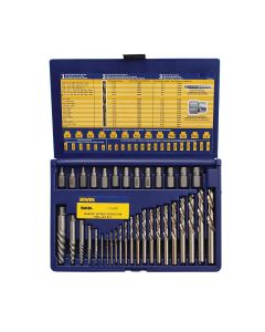 HAN11135ZR image(0) - IRWIN IRWIN HANSON Screw Extractor and Drill Bit Set, 35 Piece, 11135