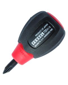 Vessel No.720 Super Cushion Stubby Screwdriver PH1x15