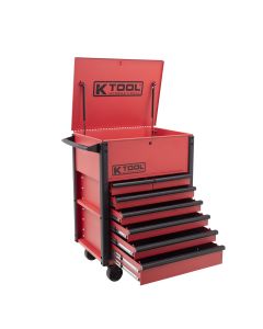 KTI75123 image(0) - K Tool International Service Cart Premium 7 Drawer 750 lb. (Matte Red)