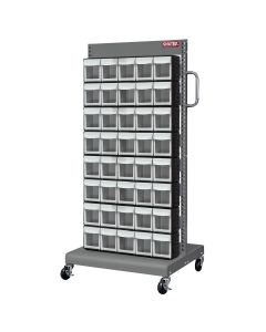 LDS1010547 image(0) - ShopSol Mobile Parts Cart - Flip Out Bin, 80 Bins