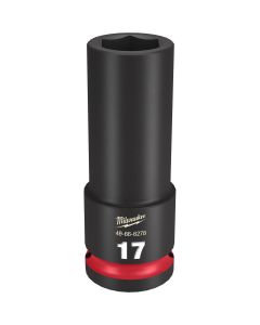 MLW49-66-6278 image(0) - Milwaukee Tool SHOCKWAVE Impact Duty  1/2"Drive 17MM Deep 6 Point Socket