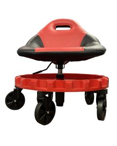 TRX2-700R image(0) - Traxion 2-700 ProGear Mobile Rolling Gear Race Seat with Tray and Five All Terrain Casters - Red