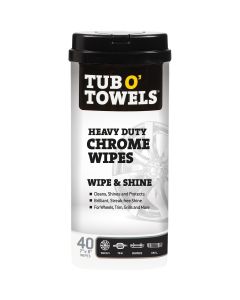 Tub O' Towels Heavy Duty Chrome Wipes, 40 count