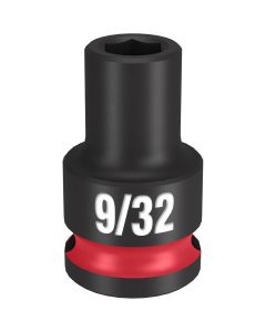 MLW49-66-6101 image(0) - Milwaukee Tool SHOCKWAVE Impact Duty  3/8" Drive 9/32" Standard 6 Point Socket