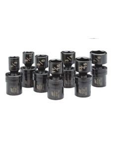 IRTSK4H7UN image(0) - Ingersoll Rand 1/2" Drive Hex SAE Universal Impact Socket Set, 7-Piece