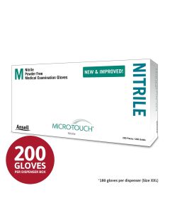 MFX6034305 image(0) - Microflex Nit Disp Gloves NL PF Exam Blue XX-Large Box/180 units