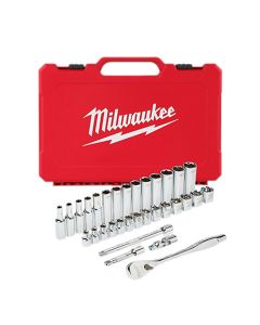 Milwaukee Tool 3/8 in. Drive 32 pc. Ratchet & Socket Set - Metric