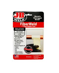 JBW38248 image(1) - J B Weld J-B Weld 38248 FiberWeld Permanent Repair Cast 2x48 Inch - High Strength Adhesive Fiberglass Wrap - White