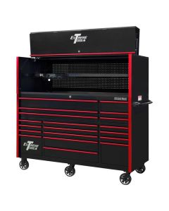 EXTRX7220HRKR image(0) - Extreme Tools RX Series 72" Pro Hutch & 19 Drwr Roller Cab Cmbo