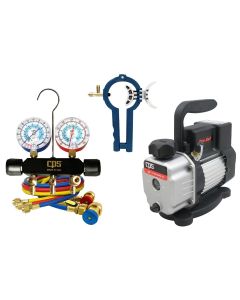 CPSVP2SKIT image(0) - CPS Products Vacuum pump with manifold and can tap kit