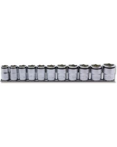 KKNRS4450M-11 image(0) - Ko-ken USA 1/2 Sq. Dr. NUT GRIP&Acirc;&reg; Socket Set, - 11 Pieces. 14-24mm - RS4450M/11