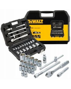 DWTDWMT19241 image(0) - DeWalt  Mechanics Tools Kit And Socket Set, 22-Piece