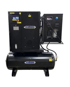 EMXERIK050003 image(0) - EMAX EMAX 5HP 3PH Industrial Rotary Screw Compressor-80 Gal Tank Mount w/Air Dryer