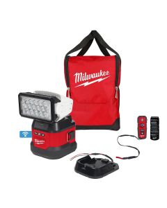 MLW2123-20 image(0) - Milwaukee Tool M18 Utility Remote Control Search Light w/ Portable Base