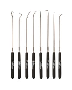 ULLCHP8-L image(0) - Ullman Devices Corp. 9-3/4" Long 8 Piece Hook & Pick Set