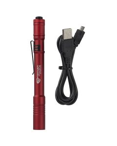 STL66137 image(1) - Streamlight Stylus Pro USB Bright Rechargeable LED Penlight - Red: Rechargeable battery, USB Cord, Pocket clip, Nylon holster