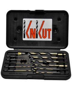 KNK12KKQRD image(0) - KnKut 12 Piece 1/4" Hex Impact Drill Bit Set