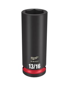 MLW49-66-6227 image(0) - Milwaukee Tool SHOCKWAVE Impact Duty  1/2"Drive 13/16" Deep 6 Point Socket