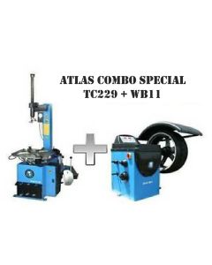 ATETCWB-COMBO1-FPD image(1) - Atlas Automotive Equipment Atlas Equipment TC229 Rim Clamp Tire Changer + WB11 Wheel Balancer Combo Package