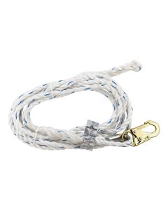 PeakWorks - Standard Vertical Lifeline, 5/8" Rope - 50 FT - Snap Hook