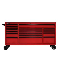 HOMRD04072160 image(0) - Homak Manufacturing 72 in. RS PRO 16-Drawer Roller Cabinet with 24 in. Depth, Red