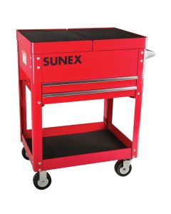 Sunex Compact Slide Top Utility Cart, Red