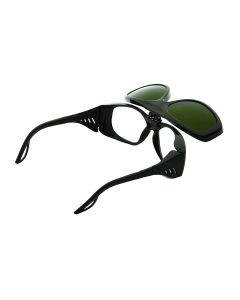 SRWS72905 image(0) - Sellstrom Sellstrom - Safety Glasses - X35 Series - Clear Lens -Black Frame - Hard Coated - With Shade 5 IR Flip Lens