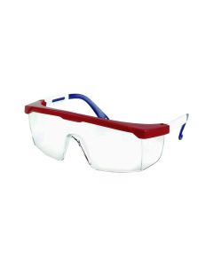 SRWS76701 image(0) - Sellstrom - Safety Glasses - Sebring Series - Clear Lens - Red/White/Blue Frame - Hard Coated